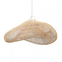 RATTAN LAMP OVAL WAVE NATURAL 65 - HANGING LAMPS